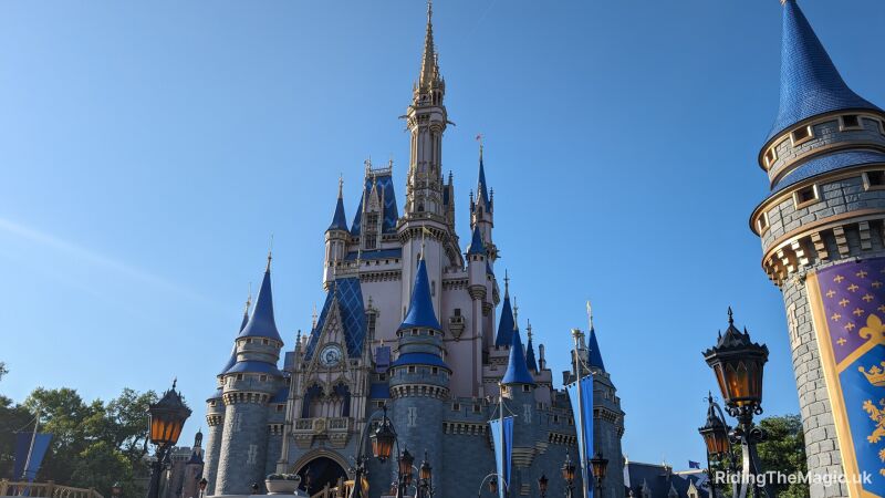 Cinderella's Castle at Walt Disney World Resort in Florida on a sunny day